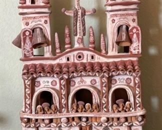 Mexican Pottery Mission Church	24x14x6	HxWxD
