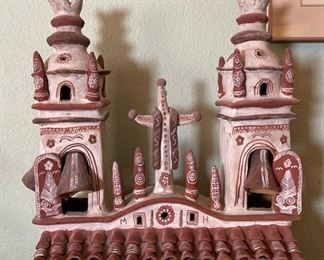 Mexican Pottery Mission Church	24x14x6	HxWxD
