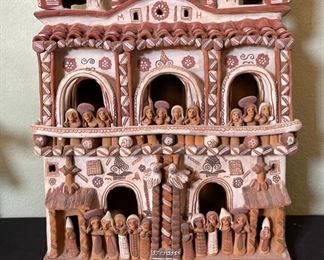 Mexican Pottery Mission Church	24x14x6	HxWxD
