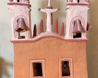 Mexican Pottery Mission Church	24x14x6	HxWxD
