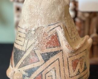 Primitive Mexican Pottery Figure	9in H x 6.5in Diameter	
