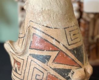 Primitive Mexican Pottery Figure	9in H x 6.5in Diameter	
