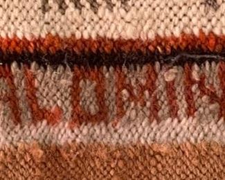 Vintage Mexican Tribal Figural Rug Palomino Tapestry Zapotec	51x25.5in	HxWxD
