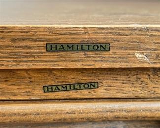 Antique Hamilton Oak  Architect/Artist Cabinet 10-Drawer Blueprint/Map Flat File Cab	33x46x36in	HxWxD
