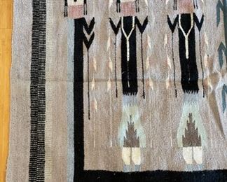 Large Mexican Yei Pictorial Rug	89x52in	HxWxD
