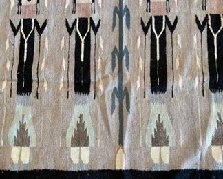 Large Mexican Yei Pictorial Rug	89x52in	HxWxD
