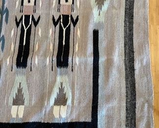 Large Mexican Yei Pictorial Rug	89x52in	HxWxD
