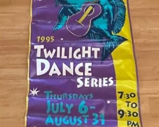1995 Santa Monica Pier Advertising Banner Twilight Dance Series flag	35x94in	
