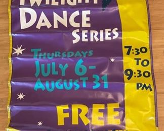 1995 Santa Monica Pier Advertising Banner Twilight Dance Series flag	35x94in	
