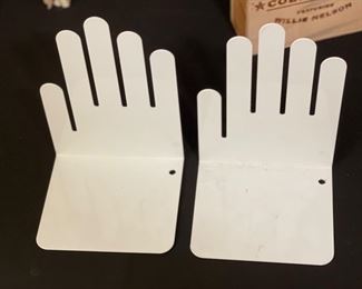 Spectrum Metal Hand Bookends White	7x5x4.5in	HxWxD
