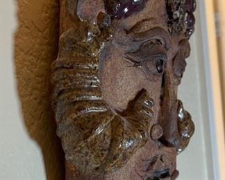 Gilchrist Ceramic Art Face pottery Studio Art	11x8x3.5in	HxWxD
