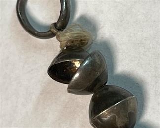 Antique Navajo Squash Blossom Silver & Coral Native American Pawn Necklace	25in	
