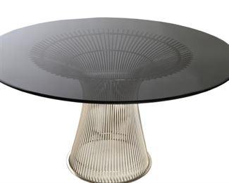Knoll Warren Platner Table & 4 Chairs Authentic	Chairs: 29.25x28.25x20.5in D.  Table: 53.25in Diameter x 28in H	HxWxD