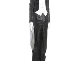 Jack Dowd Haversham the Butler 1988 Sculpture Life-size  hydrocal cement Hawes	67x14x12in	HxWxD

