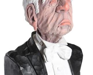 Jack Dowd Haversham the Butler 1988 Sculpture Life-size  hydrocal cement Hawes	67x14x12in	HxWxD
