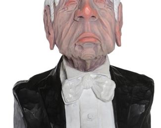 Jack Dowd Haversham the Butler 1988 Sculpture Life-size  hydrocal cement Hawes	67x14x12in	HxWxD
