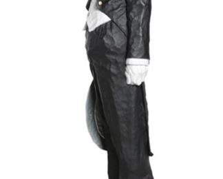 Jack Dowd Haversham the Butler 1988 Sculpture Life-size  hydrocal cement Hawes	67x14x12in	HxWxD
