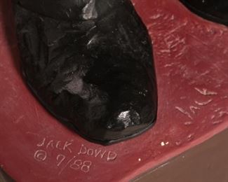 Jack Dowd Haversham the Butler 1988 Sculpture Life-size  hydrocal cement Hawes	67x14x12in	HxWxD
