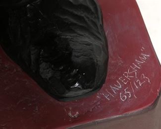 Jack Dowd Haversham the Butler 1988 Sculpture Life-size  hydrocal cement Hawes	67x14x12in	HxWxD
