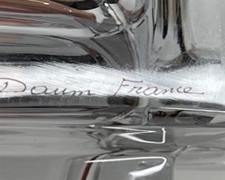 2pc Daum France Crystal Geometric Triple Cube Sculpture PAIR	3.5x7.5x7.75in	HxWxD
