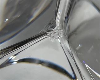 2pc Daum France Crystal Geometric Triple Cube Sculpture PAIR	3.5x7.5x7.75in	HxWxD
