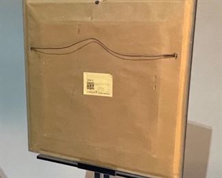 Original Art James Asher Candle seller at Santiago Apestol Painting	Frame: 24x24.5in. Art: 15.5x16in	
