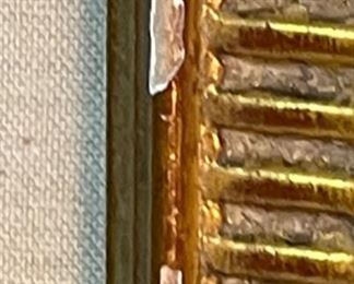 Original Art James Asher Waiting by the Red Wall Watercolor Painting	Frame: 19x22.5in. Art: 9x12in	
