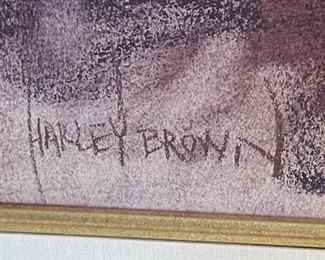 Original Art Harley Brown Soon a Kiss Pastel Painting Nude	Frame: 32.5x29.5 Art: 20x17in	
