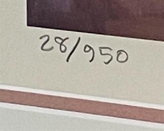 Signed Litho Robert Sarsony  Model with a Bonnet Lithograph Print	Frame: 25x29in Art: 24x18in	
