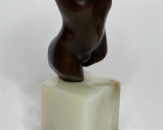 George W. Lundeen Bronze Sculpture Nude Woman Torso	8x3x3in	HxWxD
