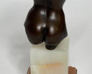 George W. Lundeen Bronze Sculpture Nude Woman Torso	8x3x3in	HxWxD
