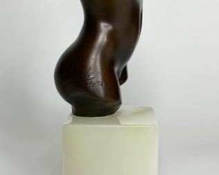 George W. Lundeen Bronze Sculpture Nude Woman Torso	8x3x3in	HxWxD
