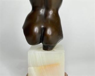 George W. Lundeen Bronze Sculpture Nude Woman Torso	8x3x3in	HxWxD
