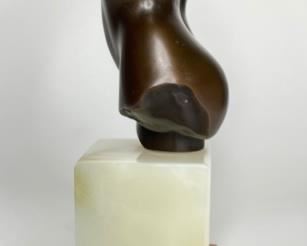 George W. Lundeen Bronze Sculpture Nude Woman Torso	8x3x3in	HxWxD
