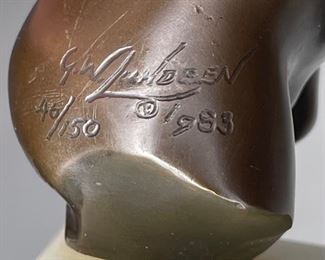 George W. Lundeen Bronze Sculpture Nude Woman Torso	8x3x3in	HxWxD
