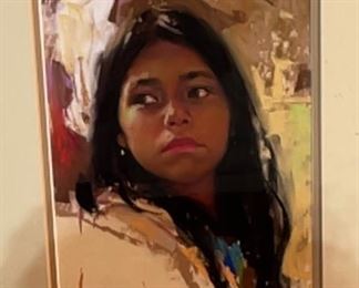 Original Art Harley Brown Pastel Painting	Frame: 16x13.5in Art:8x6in	
