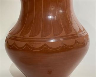 Juan Tafoya San Ildefonso Pueblo Pottery 1987 Red Native American Pot	11.75in H x 10.5in diameter	
