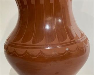 Juan Tafoya San Ildefonso Pueblo Pottery 1987 Red Native American Pot	11.75in H x 10.5in diameter	
