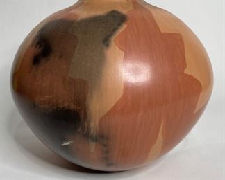 Native American Pottery with Horn Tassels Signed 1291	12.5in H x 12in Diameter	
