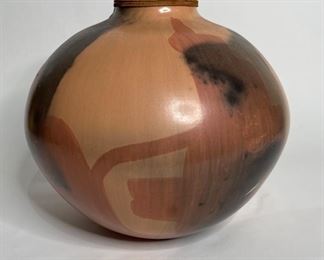 Native American Pottery with Horn Tassels Signed 1291	12.5in H x 12in Diameter	
