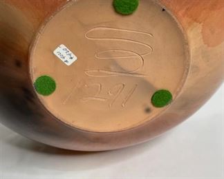 Native American Pottery with Horn Tassels Signed 1291	12.5in H x 12in Diameter	
