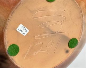 Native American Pottery with Horn Tassels Signed 1291	12.5in H x 12in Diameter	
