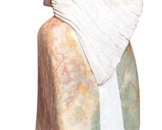 Lg Oreland C Joe Navajo Carved Stone Sculpture OC Native American Alabaster	31x20x8in	HxWxD
