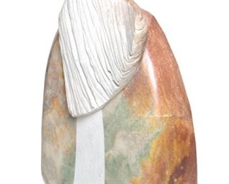 Lg Oreland C Joe Navajo Carved Stone Sculpture OC Native American Alabaster	31x20x8in	HxWxD
