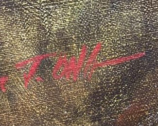 Original Art Wilson J Ong Nude Oil Painting	Frame: 30.5x22.5in. Art: 24x16in	
