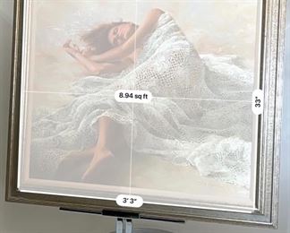 Original Art Joyce O'Brien Study in Lace 1983  Painting	Frame: 37.5x43.75. Art: 30x36in	
