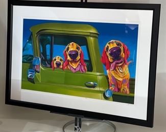 Signed Giclee Ron Burns Family Outing  Art Litho numbered	Frame: 39x56.5in. Art: 27.75x45in	
