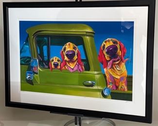 Signed Giclee Ron Burns Family Outing  Art Litho numbered	Frame: 39x56.5in. Art: 27.75x45in	
