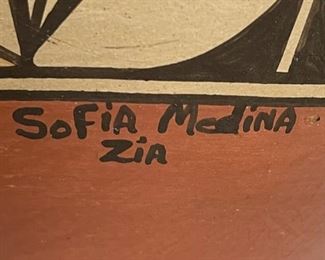 Sofia Medina Zia Pueblo  Polychrome Pot  Native American Pottery Birds	11.5in H x 12in Diameter at widest point	
