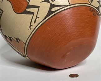 Sofia Medina Zia Pueblo  Polychrome Pot  Native American Pottery Birds	11.5in H x 12in Diameter at widest point	
